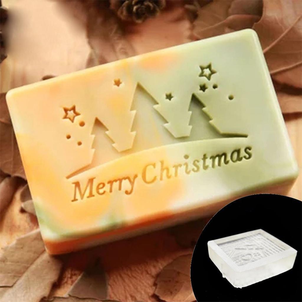 Soap Making Acrylic Stamps Christmas Series Transparent Handmade Soap Seal Stamp
