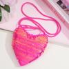 Creative Zipper Backpack for Kids: Sequin Heart Crossbody & Coin Pouch for Little Girls - Cute and Girly Design