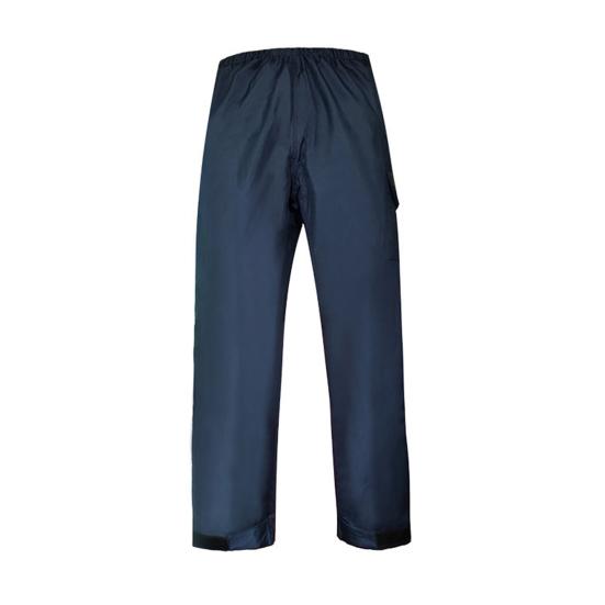 Double Layer Waterproof Rain Pants Ankle-banded Elastic Waistband Flap Pockets Unisex Camping Trekking Climbing Rain Trousers Outdoors Clothing