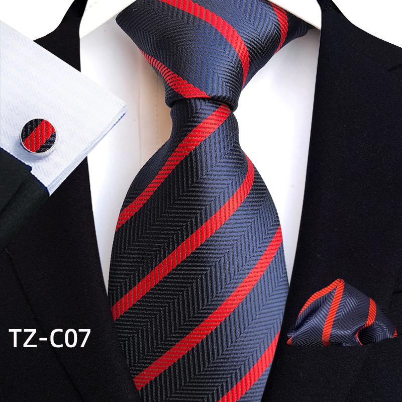 Men's Black Business Tie Gift Set: Striped & Plain Ties, Pocket Square, Tie Clip