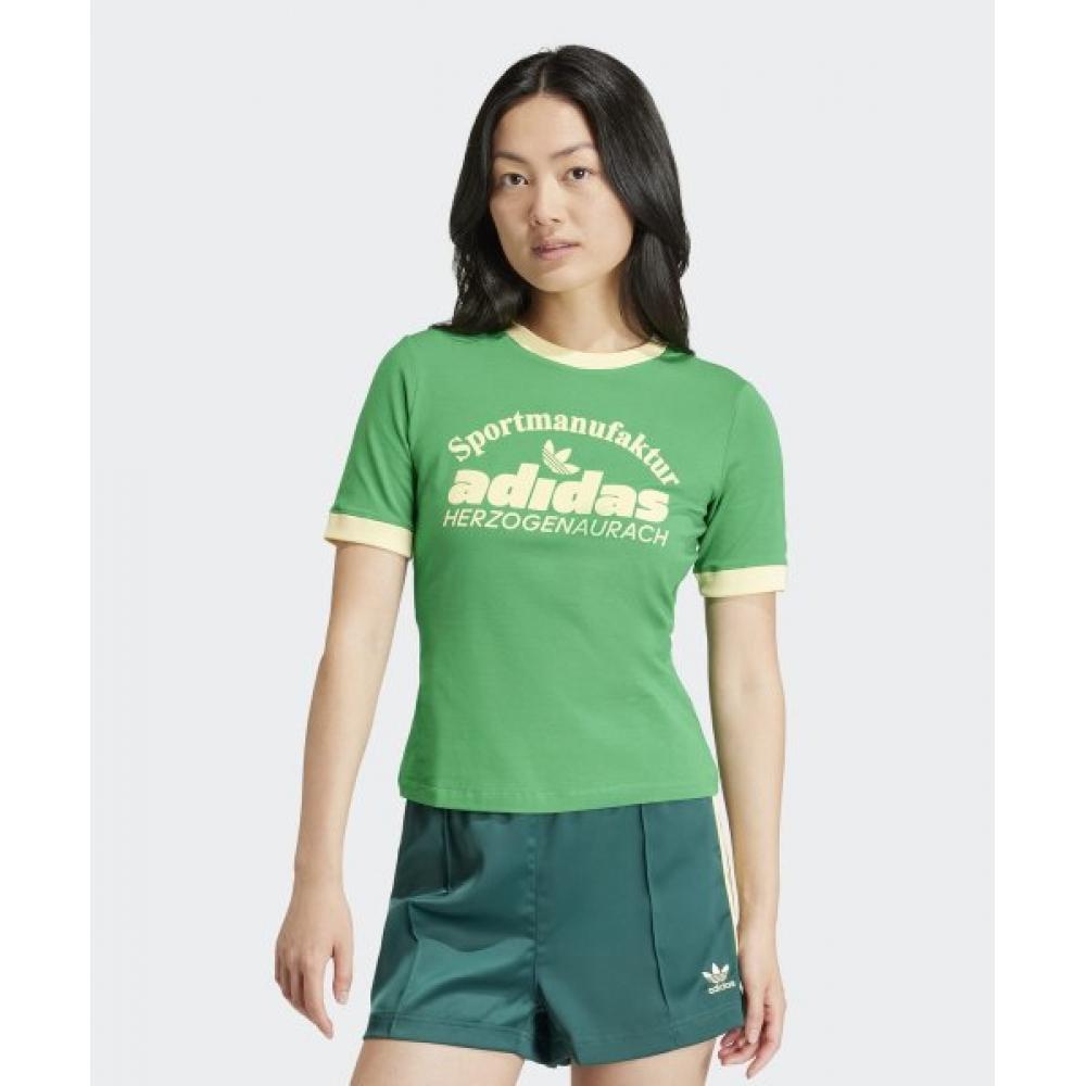 

Зеленая футболка ADIDAS с графическим рисунком IR6084 XS