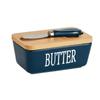 Ceramic Butter Cup with Lid and Knife Is Perfect for Cheese Yellow Oil Cans. Creative and Interesting Design Is Convenient