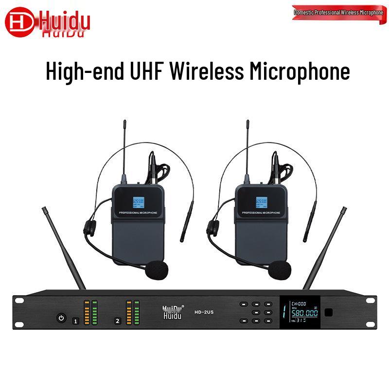 

HuiDu HD-2US Dual Wireless Gooseneck & Lavalier Conference Microphone System