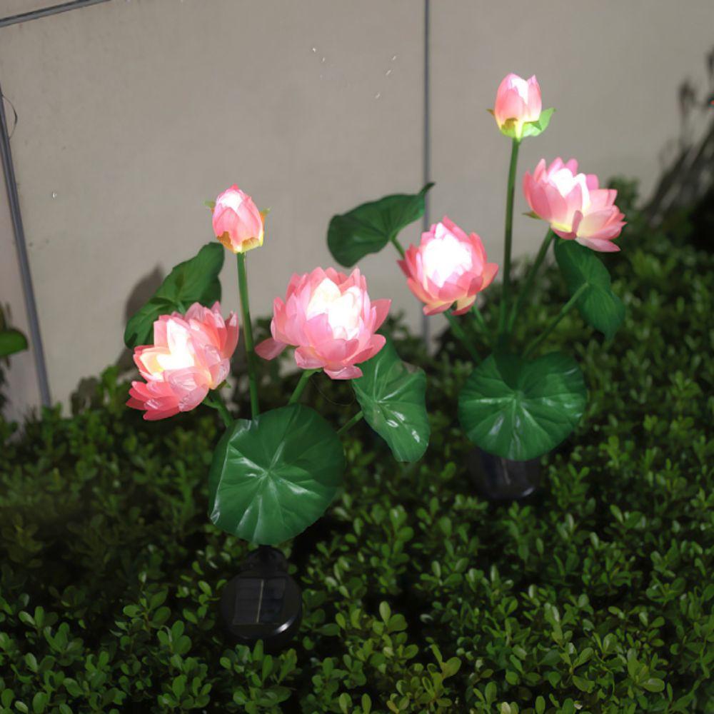 Plug in Light Solar Lotus Light Solar Powered Garden Lights Solar Powered Light  Balcony Atmosphere