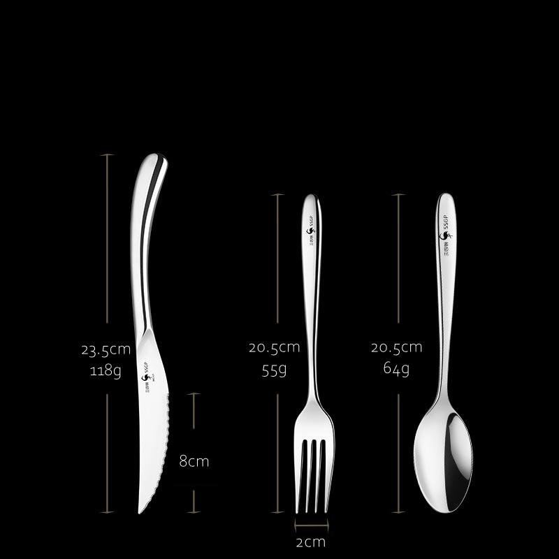 

Classic LFGB Certification 316 Stainless Steel Flatware Classical Style Fork Knife Spoon Cutlery Ultra Thick Banquet Dinnerware