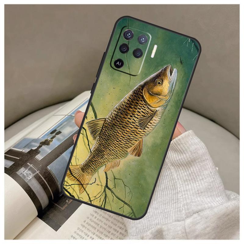 Chub Carp Fish Case For Oppo A16 A76 A96 A60 A98 A58 A78 A18 A38 A80 A40 A77 A57 A17 A74 A54 A94 A15 A5 Pro