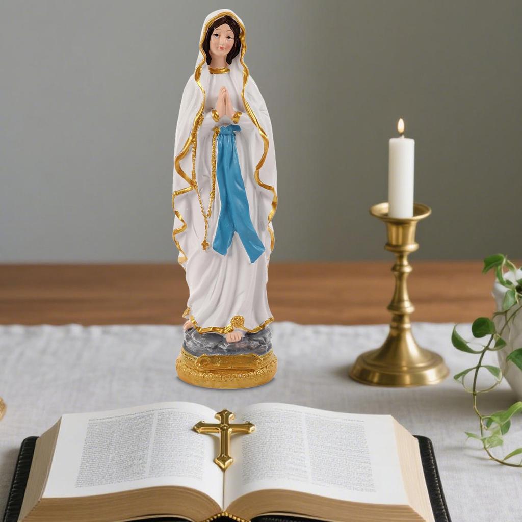 Katolická socha Panny Marie Pryskyřičná socha Marie Modlící se Vánoční Katolické Náboženské Sochy Domácí Dekorace Dárek