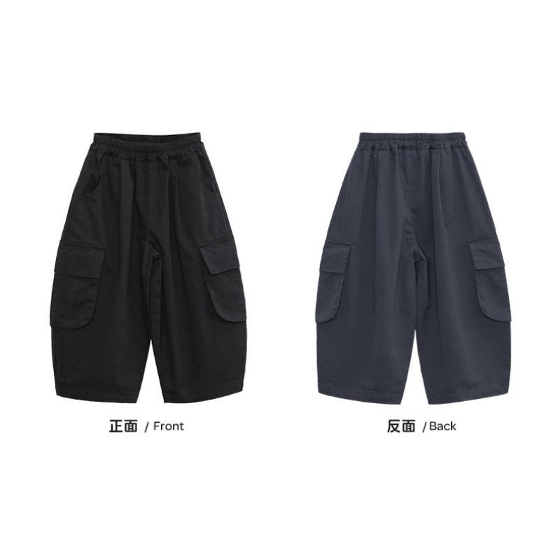 Boys Kids Loose Casual Solid Korean Style Long Trousers For Spring Autumn