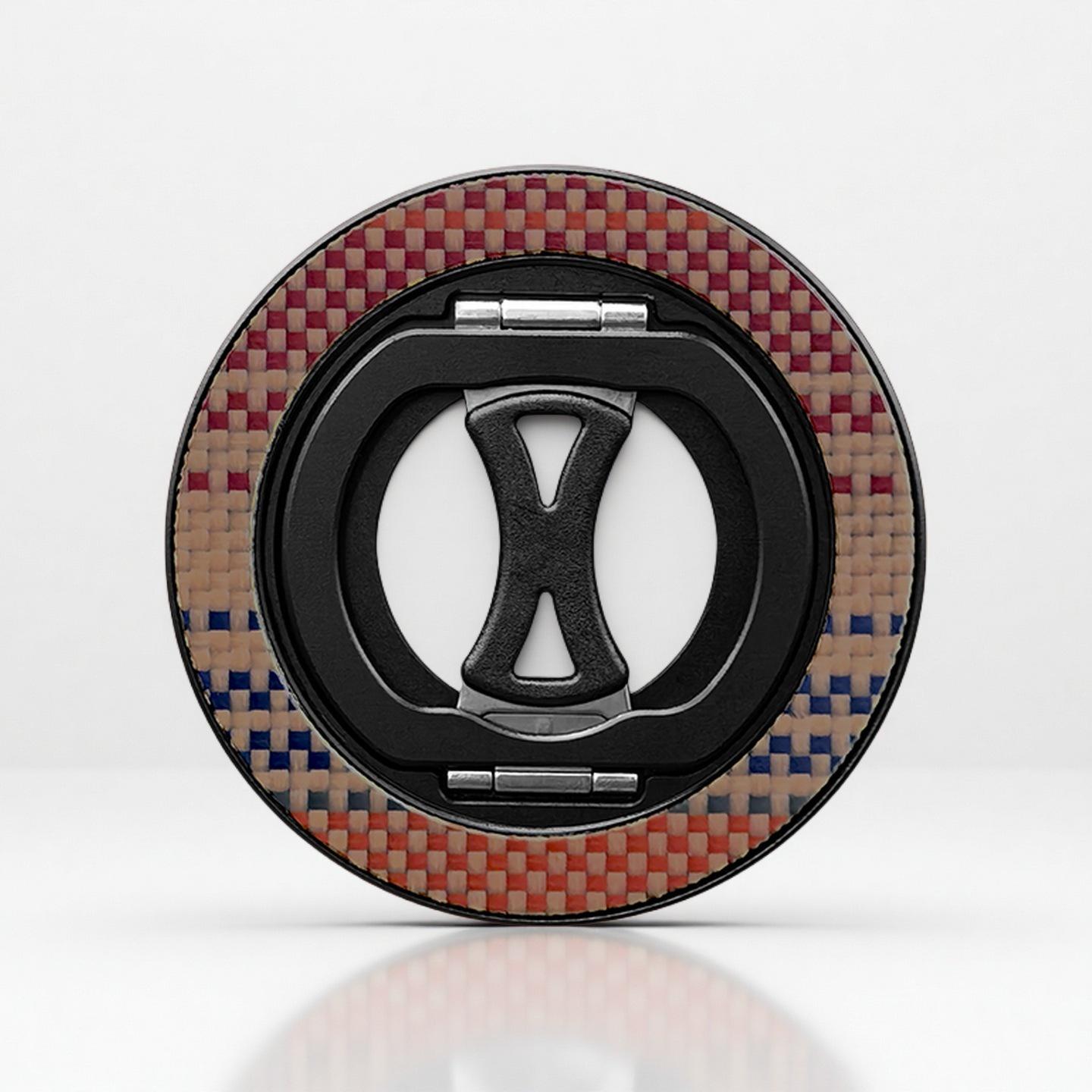 Kevlar Magnetic Phone Holder: Finger Ring Stand & Decompression Tool