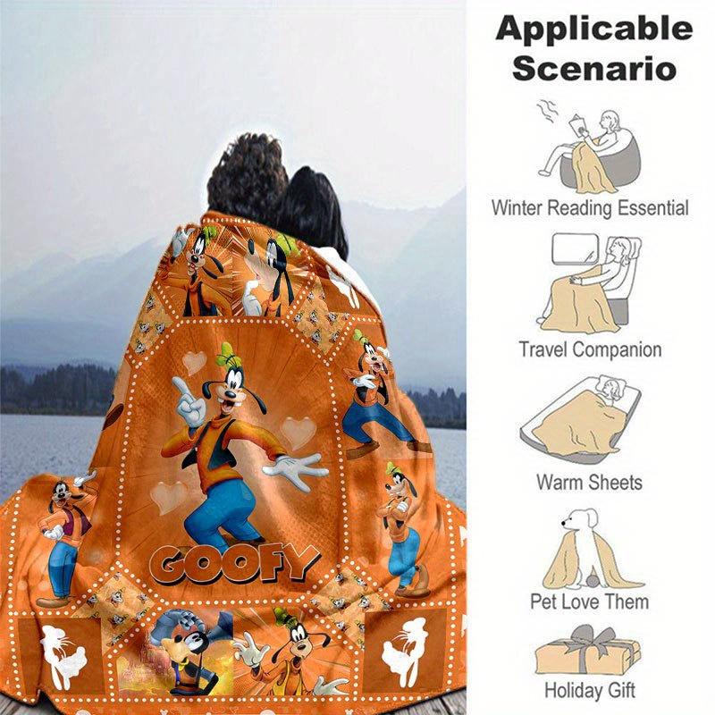 Goofy Blanket  Ultra-Soft, Warm, Cozy Throw for Living Room, Sofa, Four Seasons Travel Accessory  Cute Cartoon Character Home Decoration