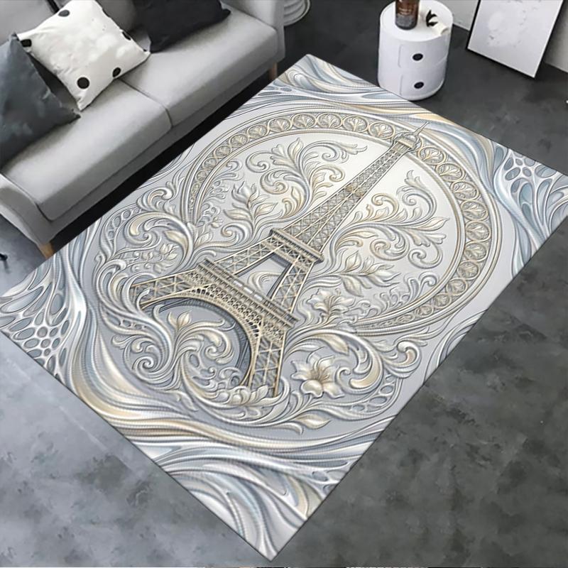

2025 New Paris Eiffel Tower Carpet Rug for Living Room Bedroom Home Sofa Decoration,Kids play Non-slip Floor Mat92 40x60cm( 15x23in )