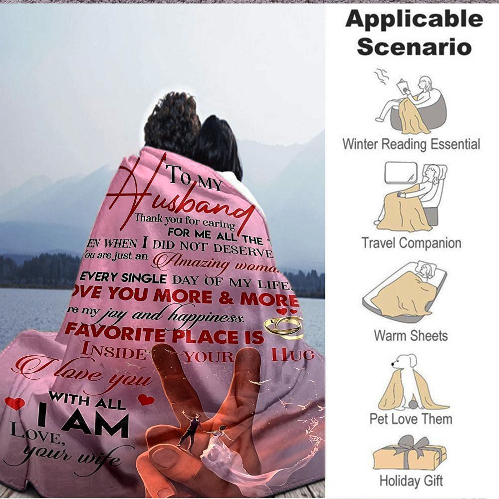 1PC Wedding Anniversary Gift Blanket - Soft Warm All-Season Throw for Sofa, Bed, Car, Office, Throw For Sofa yy250916122