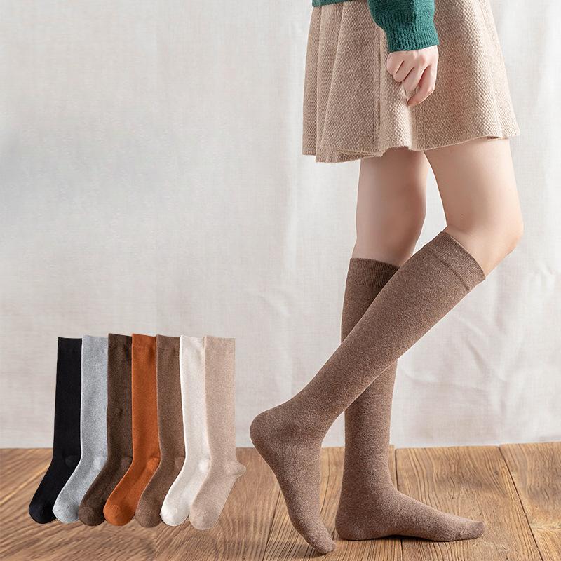 Female Autumn Fashion New Leg Shows Thin Preppy Style Calf Socks