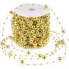 10M 8mm Beads Garland Pearl Strands Fish Chain Ribbon for Christmas Tree Wreath Gift Wrapping Decoration
