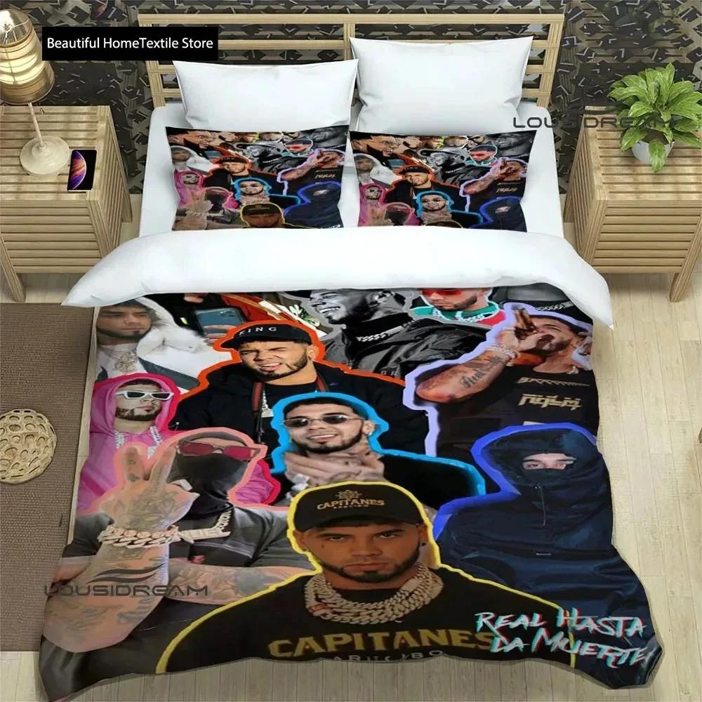 Rapper Anuel AA Printed Bedding Sets Exquisite Bed Supplies Set Duvet Cover Bed Comforter Set Bedding Set Luxury Birthday Gift