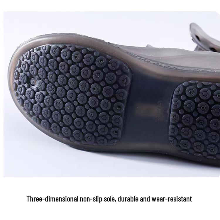 Double-Breasted Waterproof and Wear-Resistant TPE Overshoes