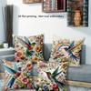 1/4pcs Colorful Hummingbird Floral Pillowcases with 2d Flat Printing Sofa Cushion Cover Home Bedroom Room Decoration
