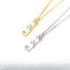 Lucky Bamboo Necklace for Female Minority Design Sense, Minimalist Temperament, Fashion Cat Eye Stone Lock Bone Chain