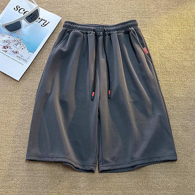 

Мужские легкие быстросохнущие шорты из ледяного шелка свободного кроя для летнего образа 5XL темно-серого