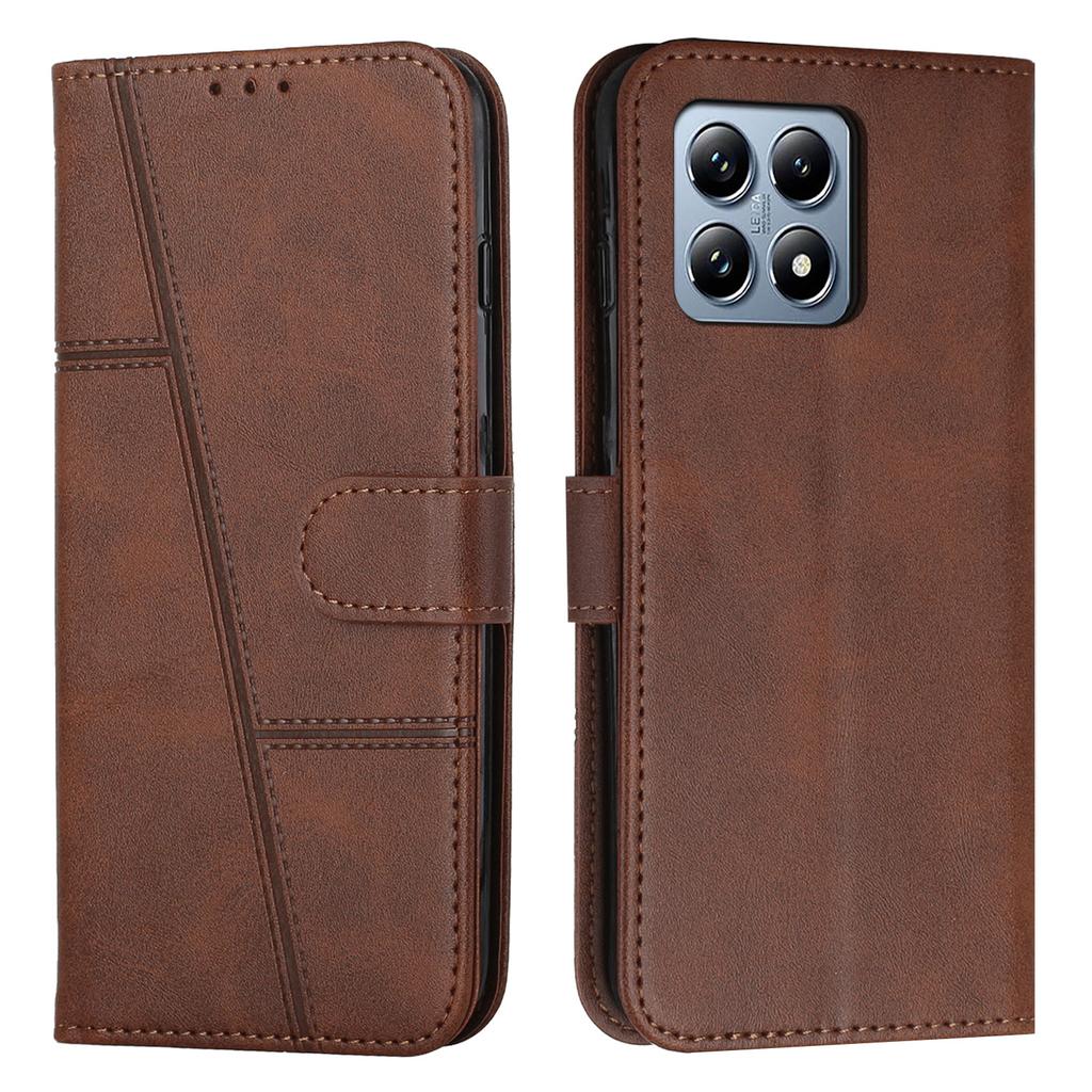 For Xiaomi 15T Leather Phone Case Foldable Stand Wallet Flip Cover with Strap