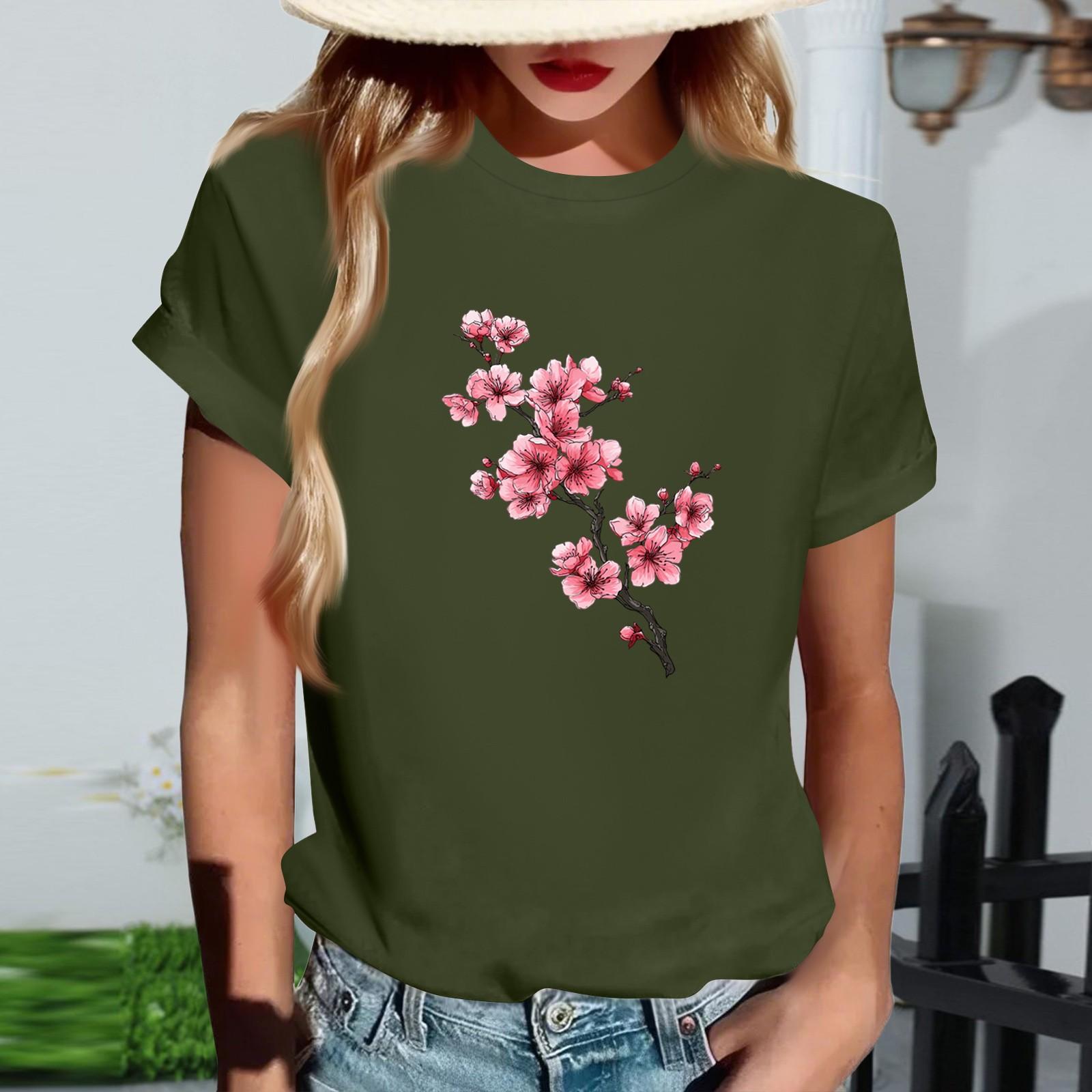 

Женская модная футболка с круглым вырезом, повседневная, с ретро-принтом, с короткими рукавами S