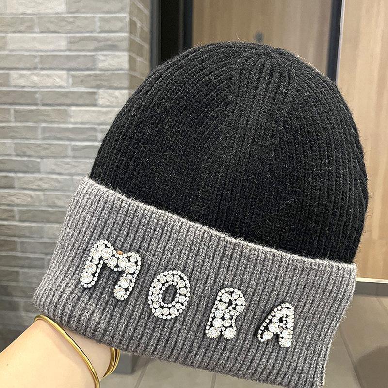 

Акриловые шапки зимняя шапка для женщин роскошная пушистая вязаная шапка капор женская осенняя теплая шапка Skullies Ski Cap M（56-58cm）