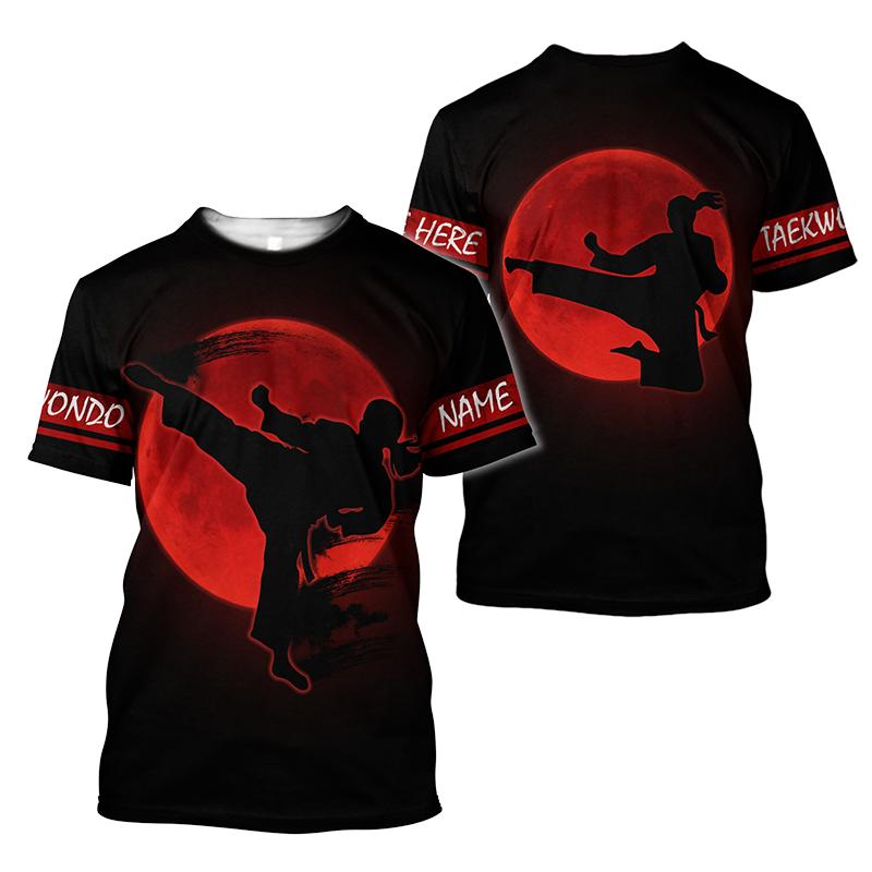Sport Summer Men'S T-Shirt Wrestling Taekwondo Casual Sport O Collar Quick Dry Loose Short Sleeved Fashion Street Fitness Top