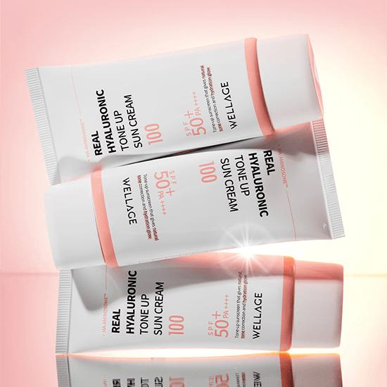 WELLAGE Real Hyaluronic Tone Up Sonnencreme 100 SPF 50+ PA++++ 50ml