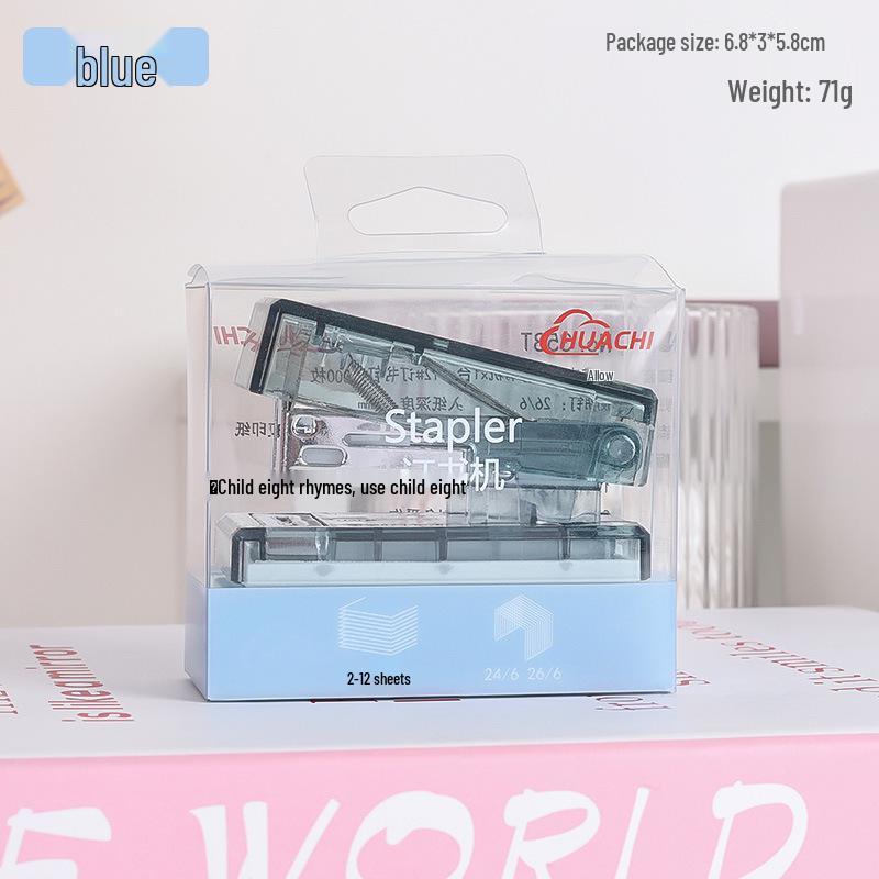 Transparent Ins-Style Mini DIY Cartoon Stapler Set for Students