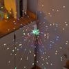 LED Solar Hanging Firework Lights - Outdoor Garden, Lawn, Wedding, Courtyard, Upside-Down Dandelion Decor.