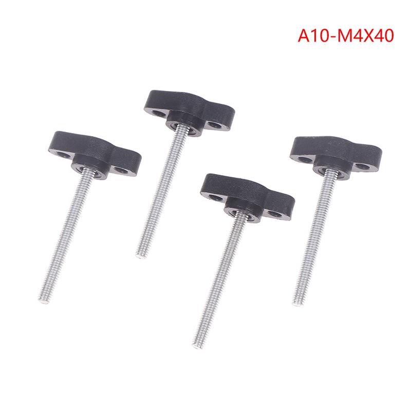 4Pcs 304 Stainless Steel Thumb Screws M4 Z-Shaped Handle Bolt Hand Knob Mechanically Adjustable Thumb Butterfly Wing Screws