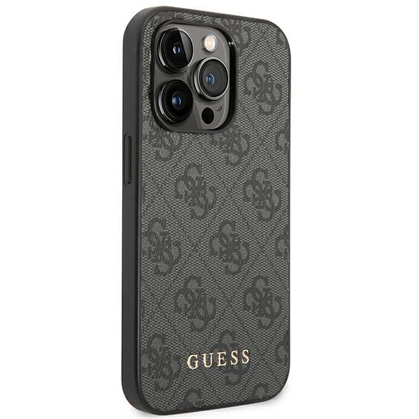 Guess Guhcp14Xg4Gfgr Iphone 14 Pro Max6,7 Szary/Grey Hard Case 4G Metal Gold Logo