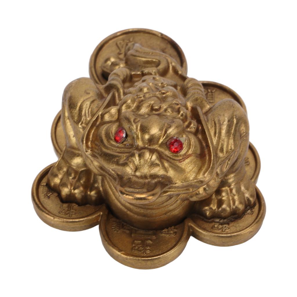 Brass Ornaments Frogs Shape Auspicious Mean Bring Luck Money Drawing Living Room Decoration
