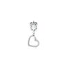 La Petite Story Single Steel Heart Earrings With Clear Zircons LPS02AQM58 For Women