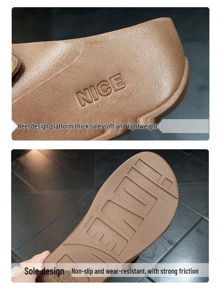 Women's Comfortable Non-Slip Wedge Flip-Flop Sandals