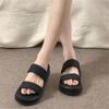 Versatile retro fashion non-slip thick-soled one-word slippers summer and autumn 2025 new French outer cool slippers women