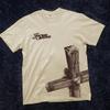 Jesus Saves Cross Cotton Tshirt for Men Women Summer Short Sleeved Retro Oversized Tshirt Street Top Loose Casual Retro Trend