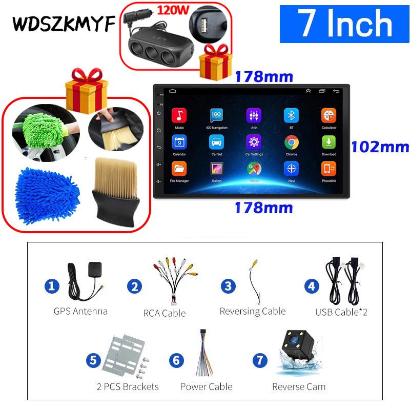 Car Multimedia 7/9/10Inch Wireless Apple Carplay Android Auto 2 Din Stereo Receiver Car Radio Free Pry Bar Rear View Camera