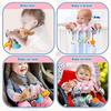 Baby Car Seat Toys Activity Stroller Toy for Boys Girls 0 3 6 9 10 12 Months, Spiral Hanging Plush Toys Activity Stroller Toys