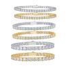 Sterling Tennis Bracelet With D-Color Moissanite Stones Lightweight Luxury Stackable Chain Women Adjustable