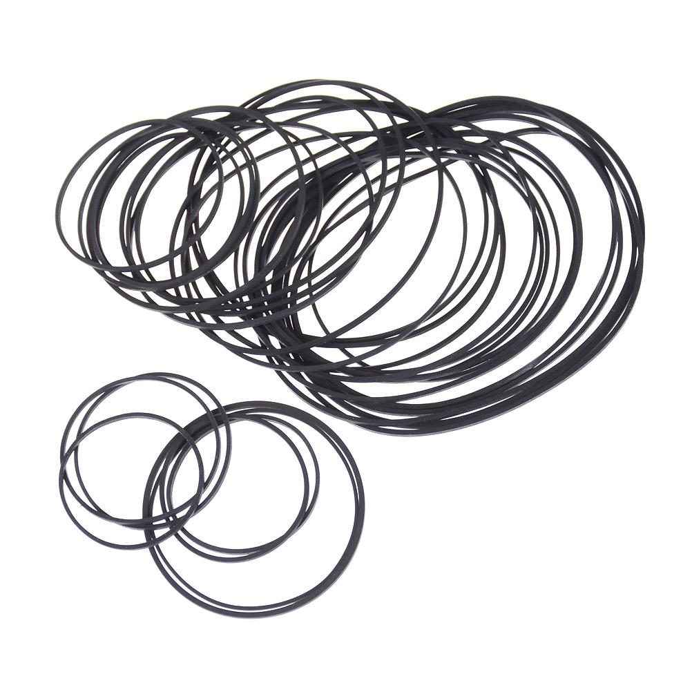 40pcs Mix Cassette Tape Replacement Rubber CD DVD Cassette Tape Recorder Turntable Strap Belt For CD-ROM Video Machines 1*1mm