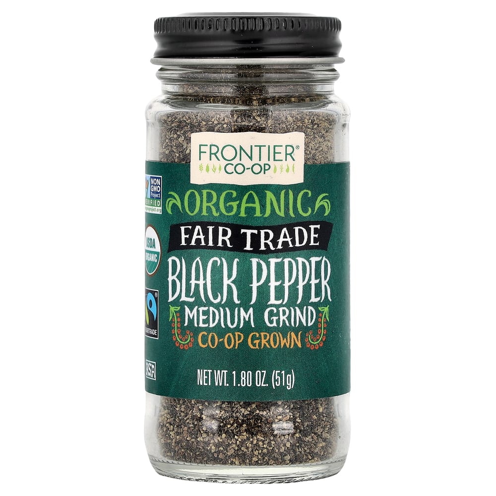 Frontier Natural Products Black Pepper Medium Grind 51g (1.80oz)