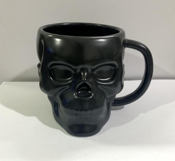 1PC 580ML 600ML Porcelain White Black Skull Coffee Cup Beer Mug Drinkware For Juice Milk Ceramic Soup Bowls Halloween Gift