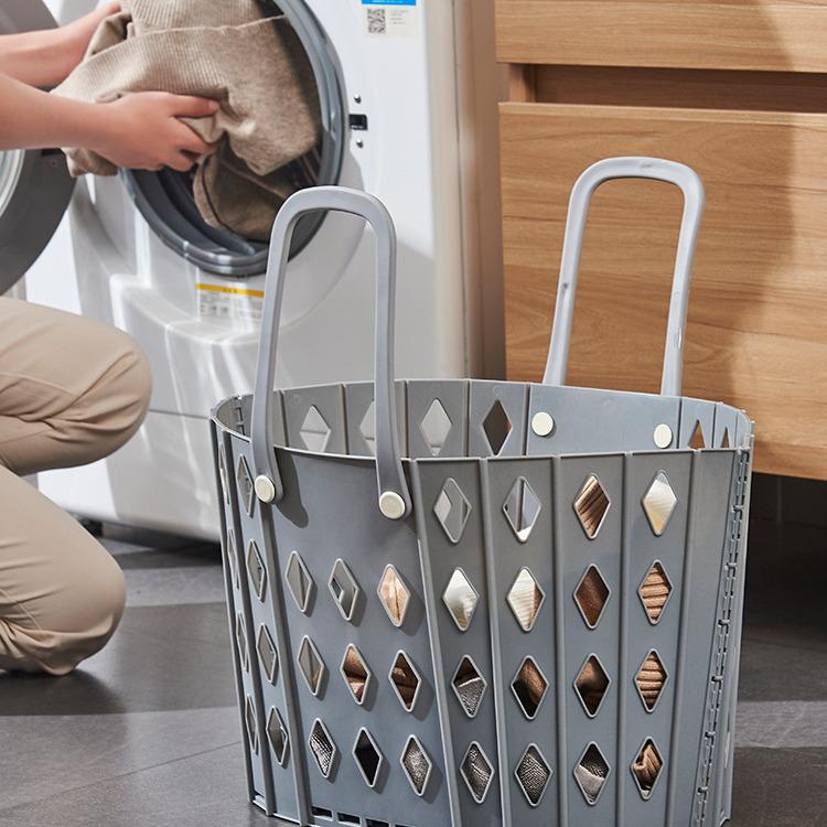 Wall-Mounted Foldable Laundry Basket for Dirty Clothes – Large Bathroom Hamper