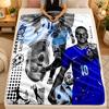 Flannel BlanketKylian Mbappe Warm Soft Throw Blanket for Indoor Sofa Bed Living Room Use