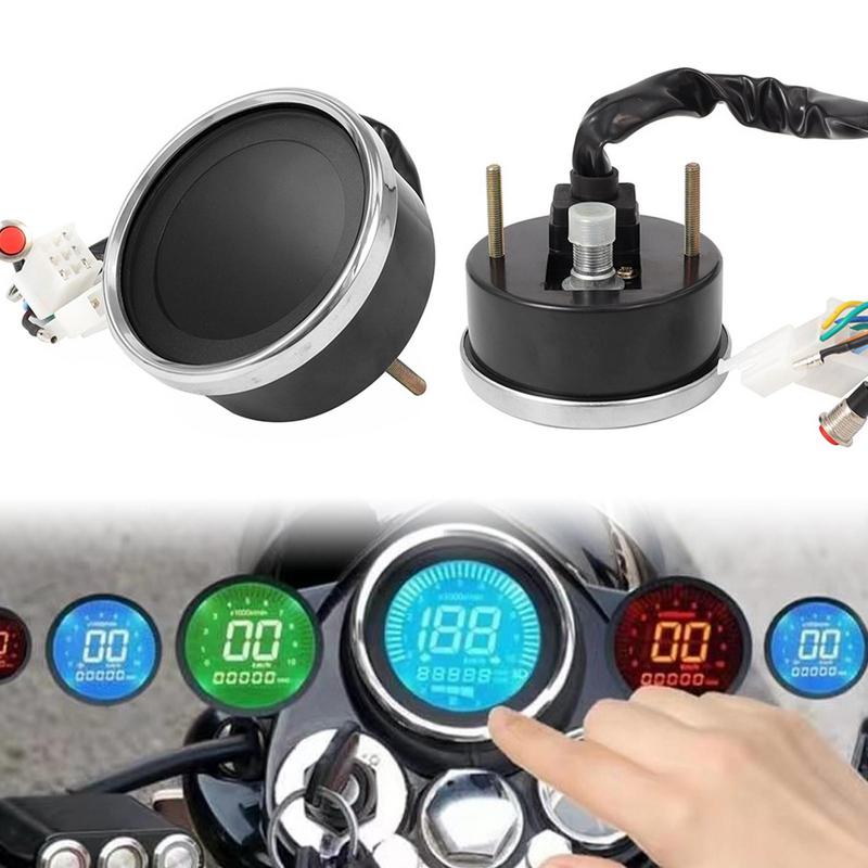 Cheap Universal Motorcycle Portable Speedometer Digital Tachometer