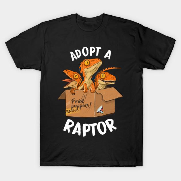 

Men Black Print T-shirt Adopt A Raptor No-Cut Transfer Paper Print Cotton Tshirt S чорний