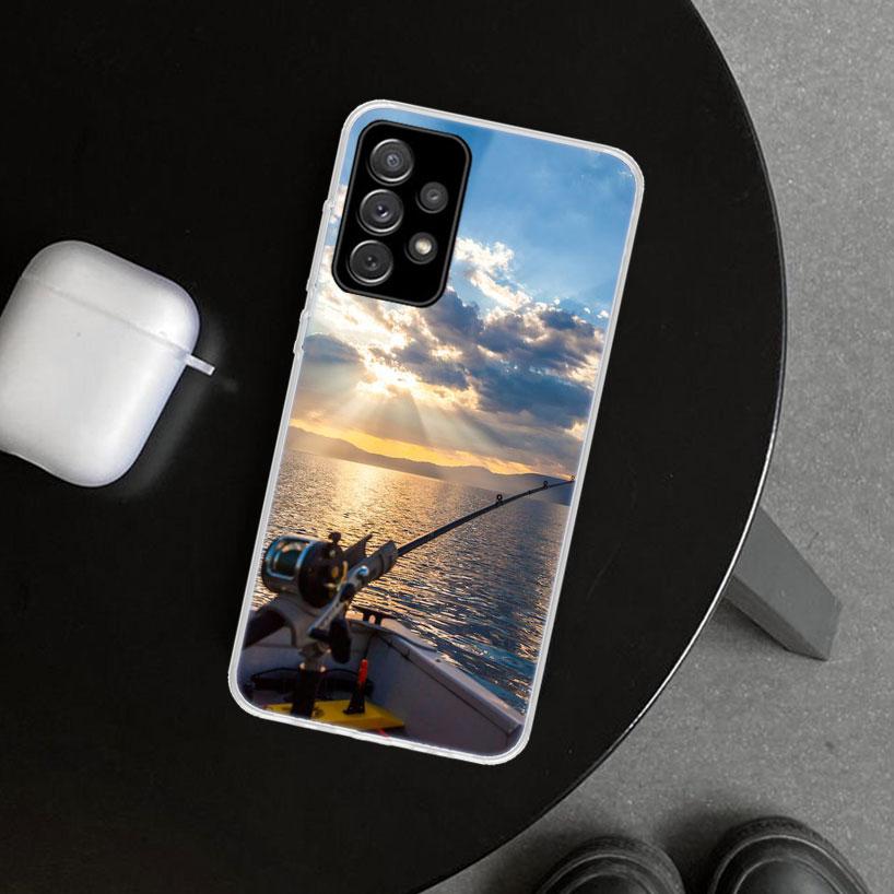 Offshore Angling Fishing Fish Rod Phone Case for Samsung Galaxy A17 A16 A26 A36 A56 A57 A37 A15 A25 A35 A55 A14 A24 A34 A54 A13