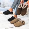 Women Autumn Winter Casual Shoes with Wide Toe Box, Fleece Lined Low Top Round Toe Comfort Walking Boots for Daily Wear