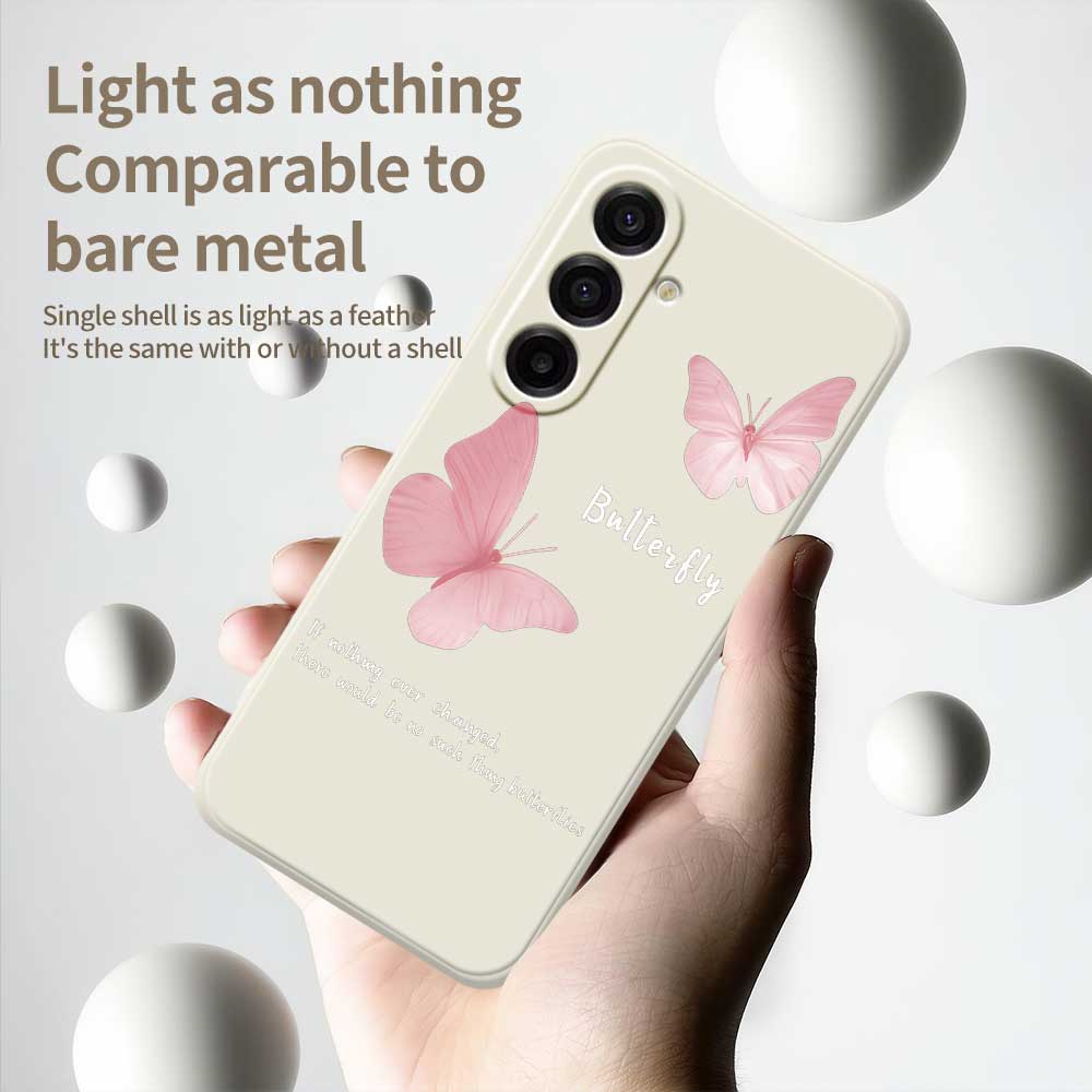 For Samsung Galaxy A17 5G Case Butterfly Pattern Printing Straight Edge TPU Phone Back Cover
